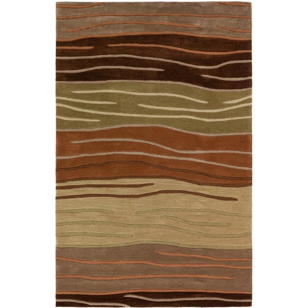 Ascot 306 Striped Autumn 8 ft. x 10 ft. Area Rug by Addison Rugs
