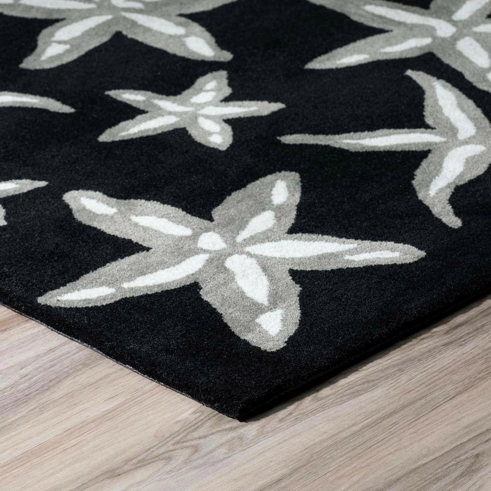 Cove 8 Starfish Black 3 ft. 6 in. x 5 ft. 6 in. Area Rug by Addison Rugs - Image 7