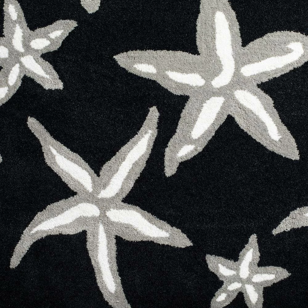 Cove 8 Starfish Black 3 ft. 6 in. x 5 ft. 6 in. Area Rug by Addison Rugs - Image 6