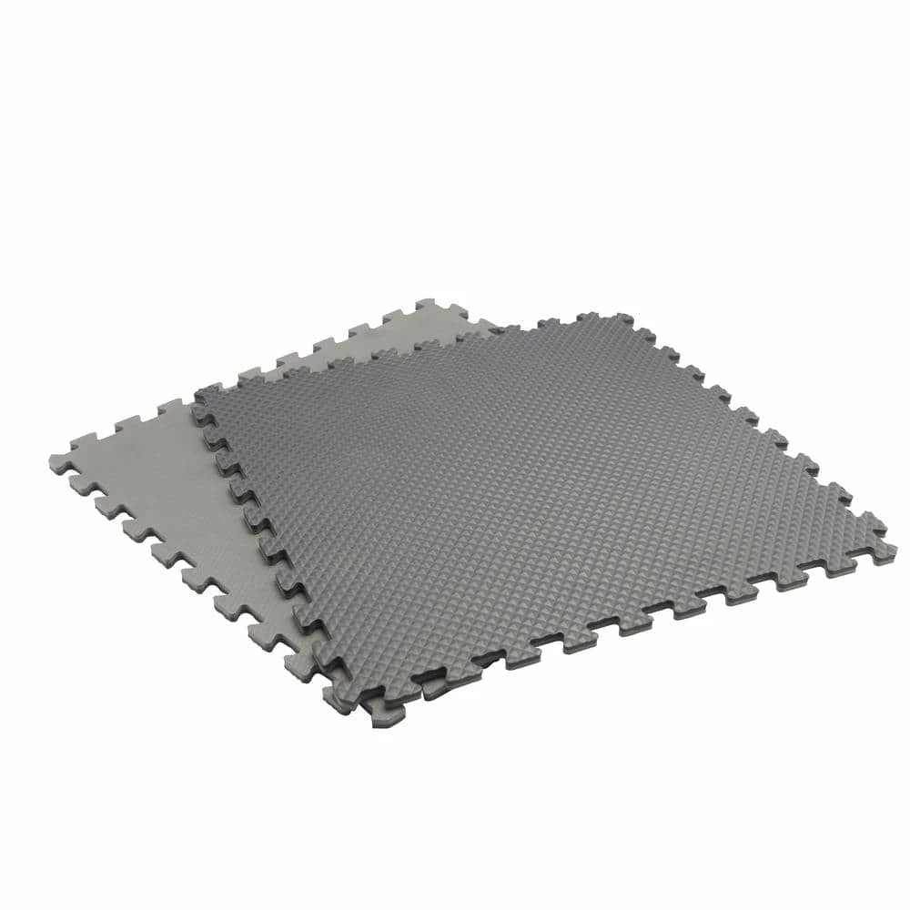 Black/Gray 24 in. x 24 in. x 0.47 in. Foam Dual Sided Gym Floor Tiles (4 Tiles/Pack (16 sq. ft.) by TrafficMaster - Image 3
