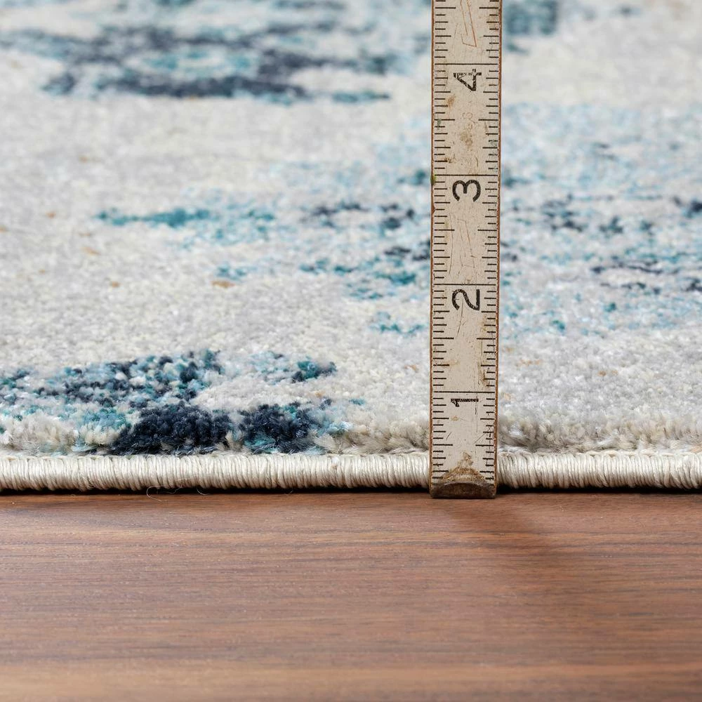 Provincial 11 Blue 3 ft. 3 in. x 5 ft. 3 in. French Damask Area Rug by Addison Rugs - Image 8