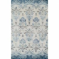 Provincial 11 Blue 3 ft. 3 in. x 5 ft. 3 in. French Damask Area Rug by Addison Rugs