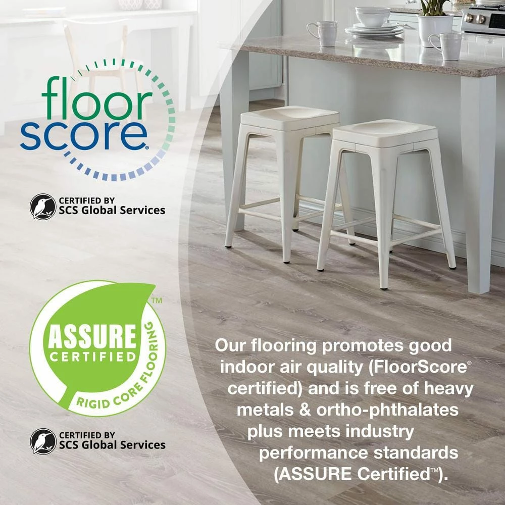 6 in. W Brushed Oak Taupe GripStrip Luxury Vinyl Plank Flooring (24 sq. ft./case) by TrafficMaster - Image 6