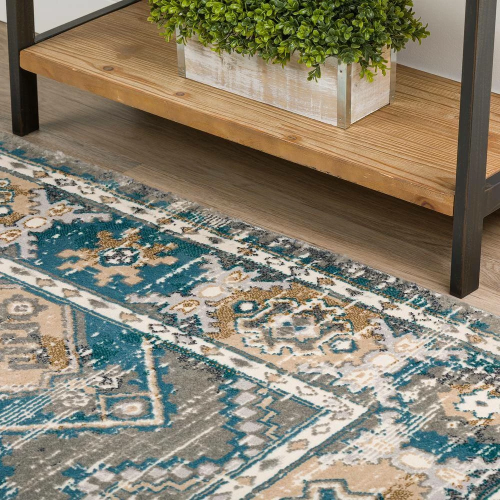 Gentry 22 Charcoal 1 Ft. 8 In. x 2 Ft. 6 In. Southwest Accent Rug by Addison Rugs - Image 3