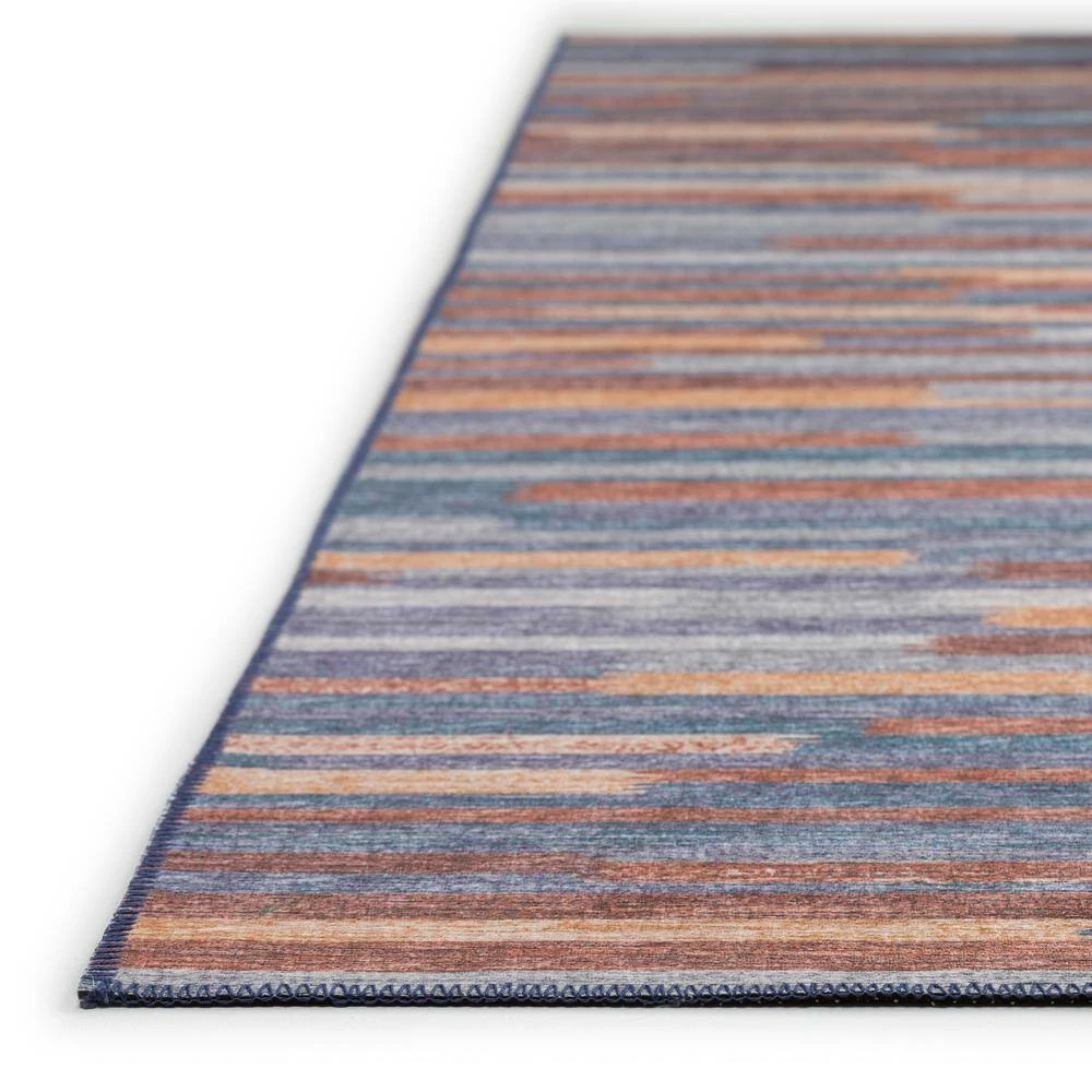 Modena Denim 10 ft. x 14 ft. Striped Area Rug by Addison Rugs - Image 2