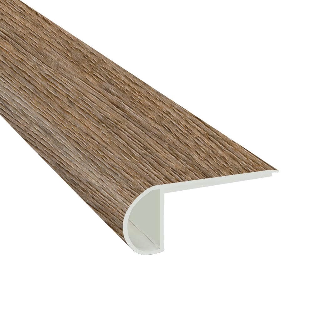 Edwards Oak-3/4 in. Thick x 2-3/4 in. Wide x 94 in. Length Luxury Vinyl Flush Stair Nose Molding by TrafficMaster