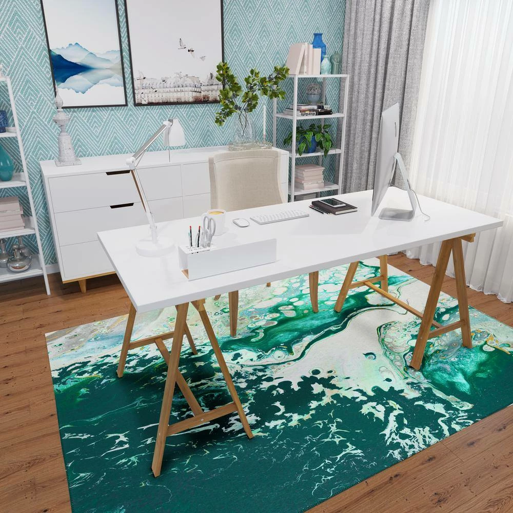 Copeland Emerald City 3 ft. x 5 ft. Abstract Area Rug by Addison Rugs - Image 8