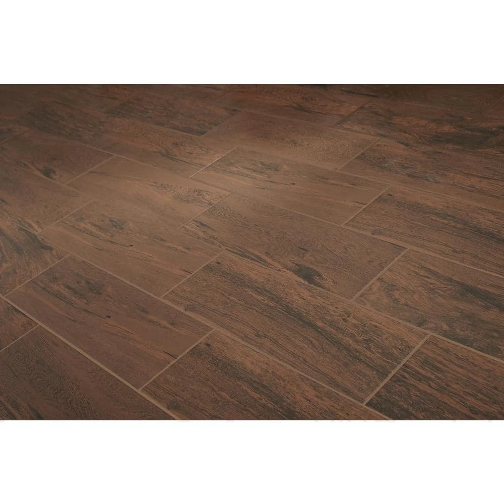 Glenwood Cherry 7 in. x 20 in. Ceramic Floor and Wall Tile (10.89 sq. ft. / case) by TrafficMaster - Image 5