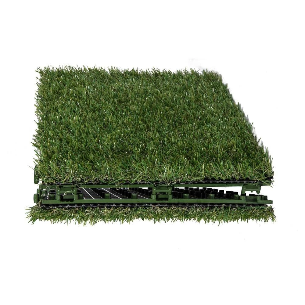 1 ft. x 1 ft. Artificial Grass Interlocking Tiles (9-Pack) by TrafficMaster - Image 9