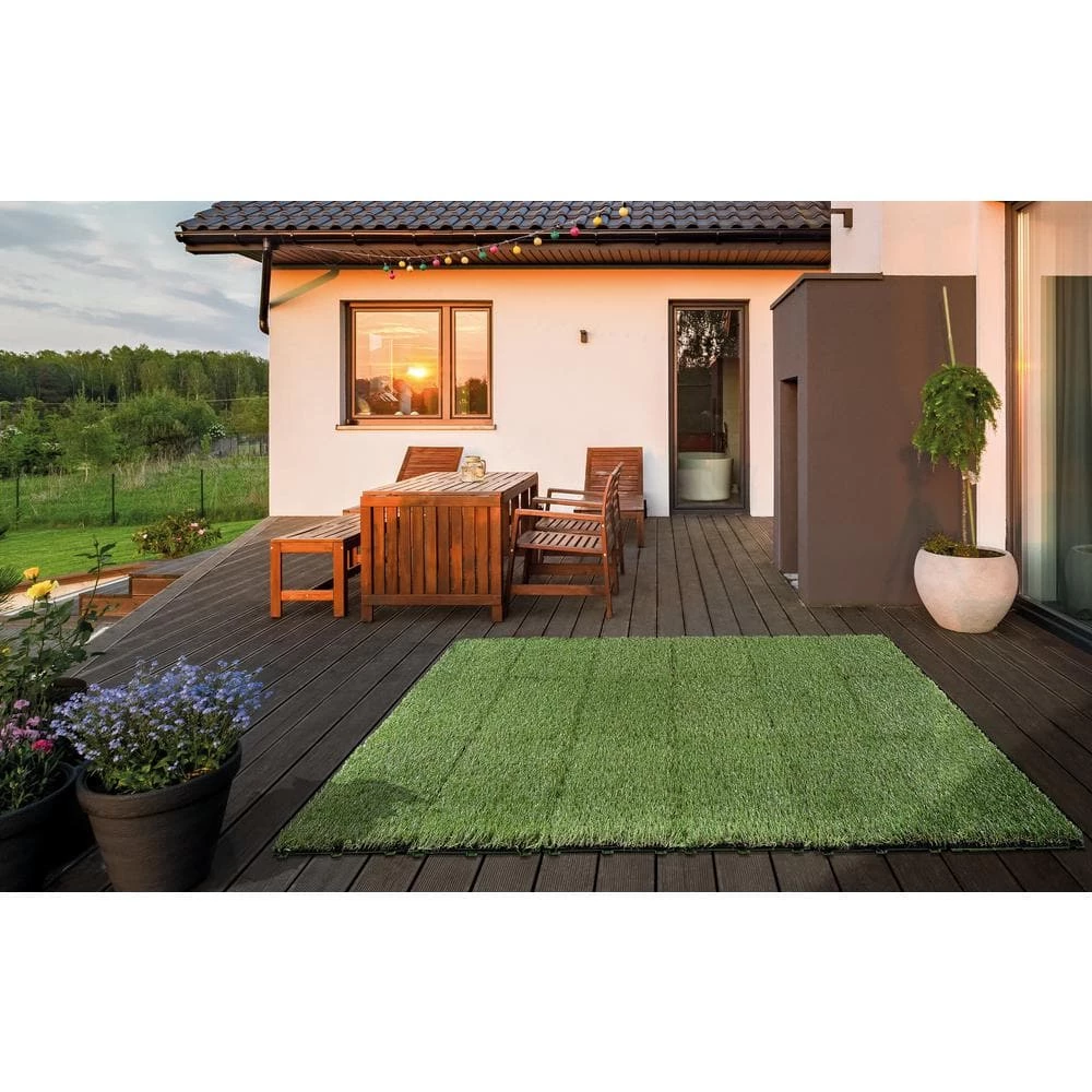 1 ft. x 1 ft. Artificial Grass Interlocking Tiles (9-Pack) by TrafficMaster - Image 3