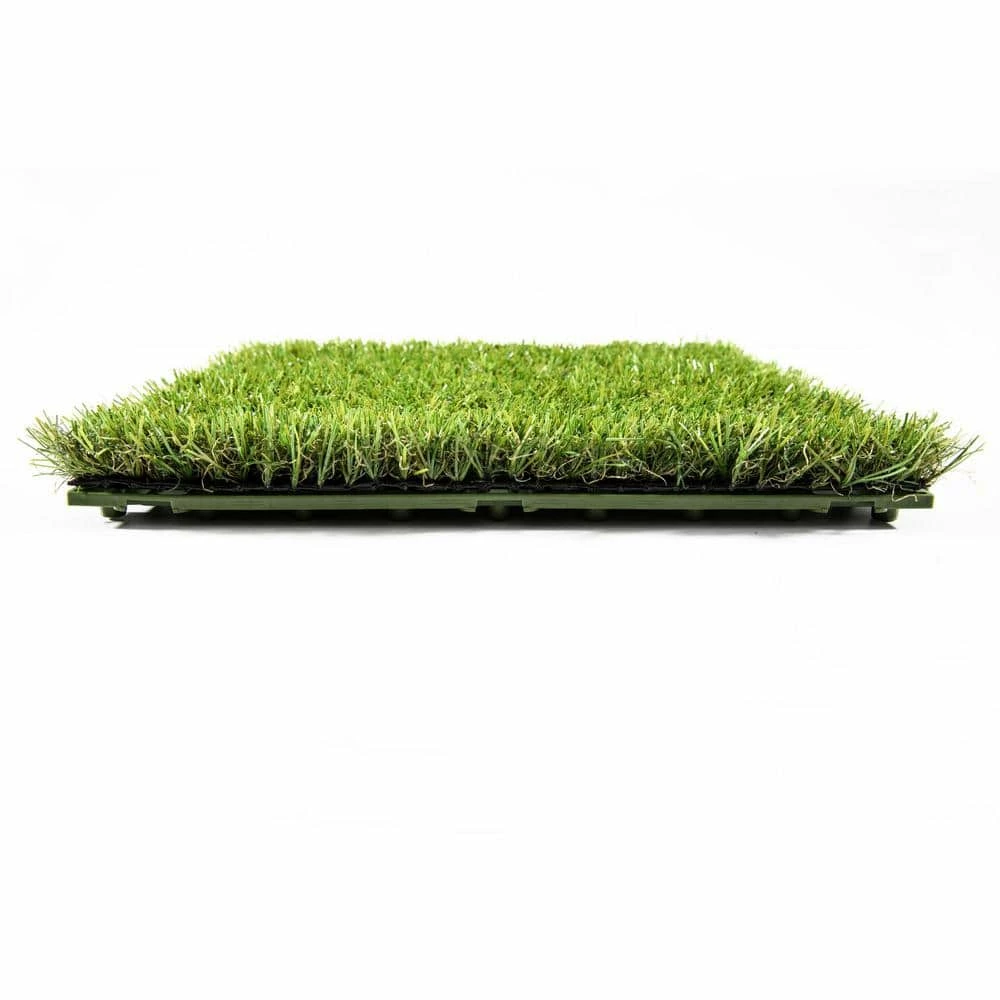 1 ft. x 1 ft. Artificial Grass Interlocking Tiles (9-Pack) by TrafficMaster