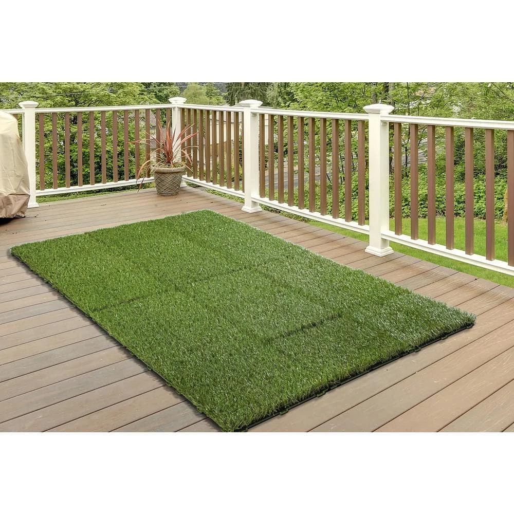 1 ft. x 1 ft. Artificial Grass Interlocking Tiles (9-Pack) by TrafficMaster - Image 4