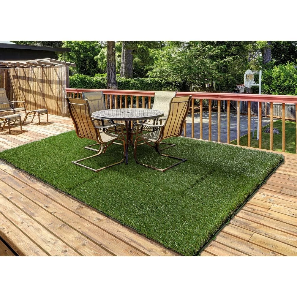 1 ft. x 1 ft. Artificial Grass Interlocking Tiles (9-Pack) by TrafficMaster - Image 2