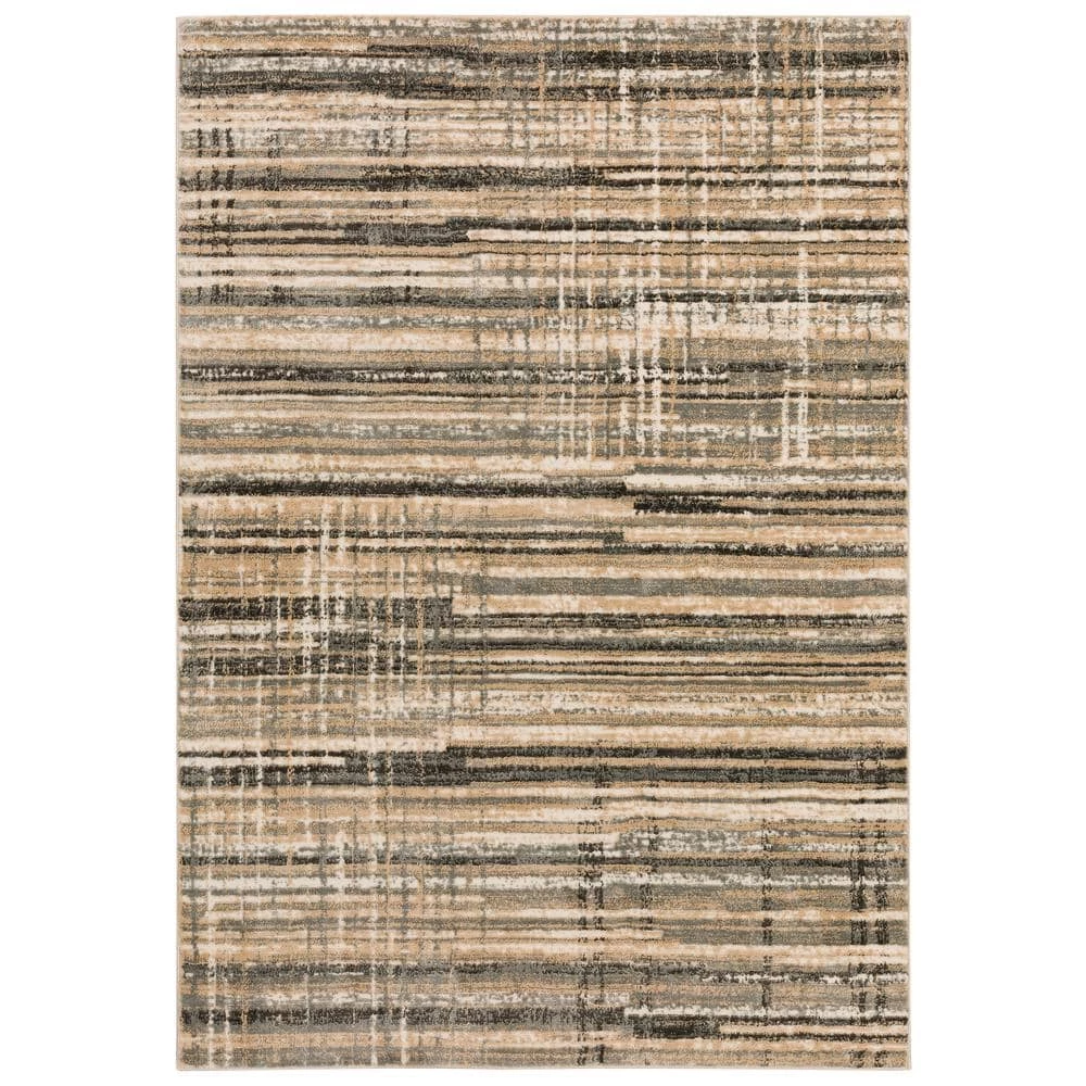 Gentry 8 Grey 8 Ft. x 10 Ft. Abstract Checker Area Rug by Addison Rugs