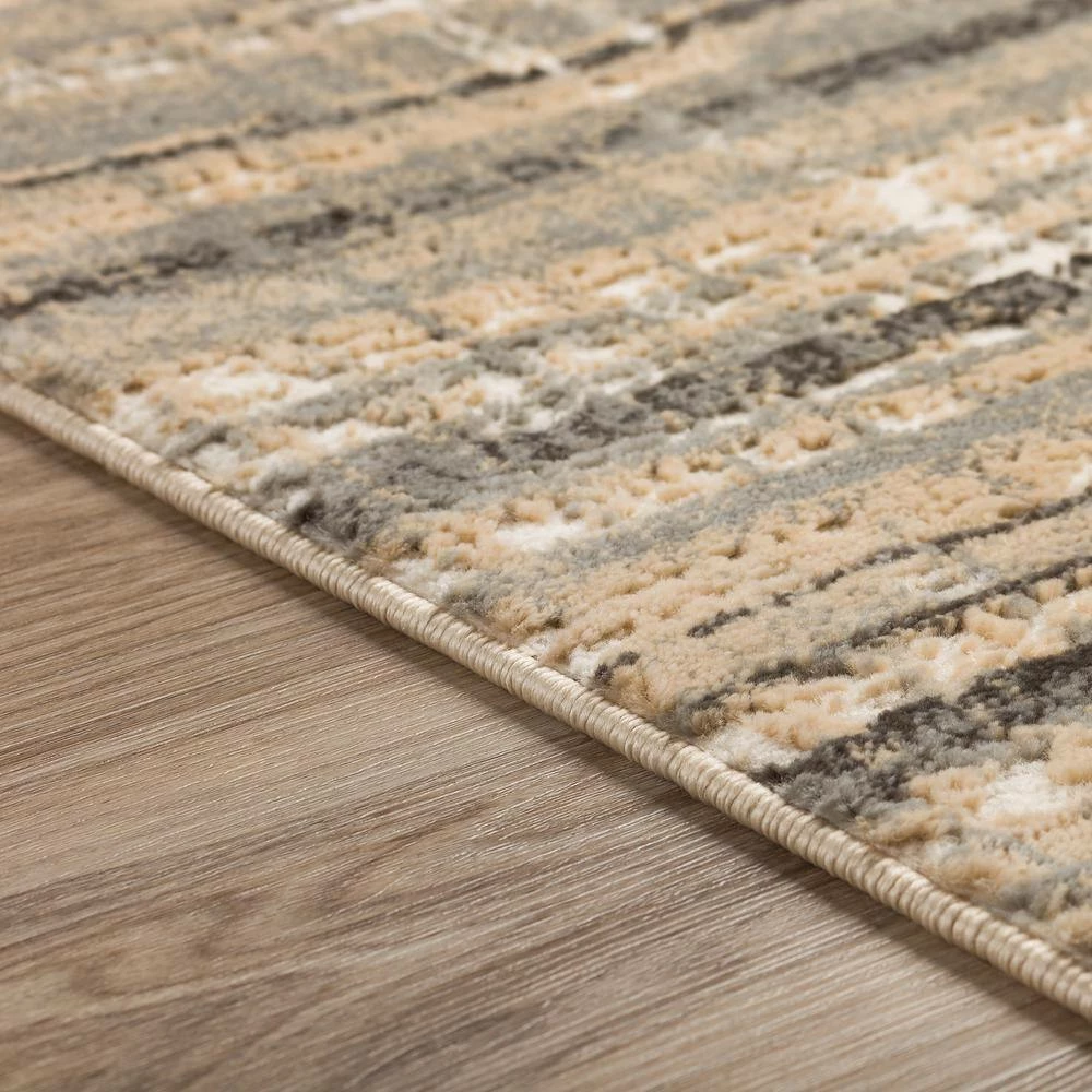 Gentry 8 Grey 8 Ft. x 10 Ft. Abstract Checker Area Rug by Addison Rugs - Image 2