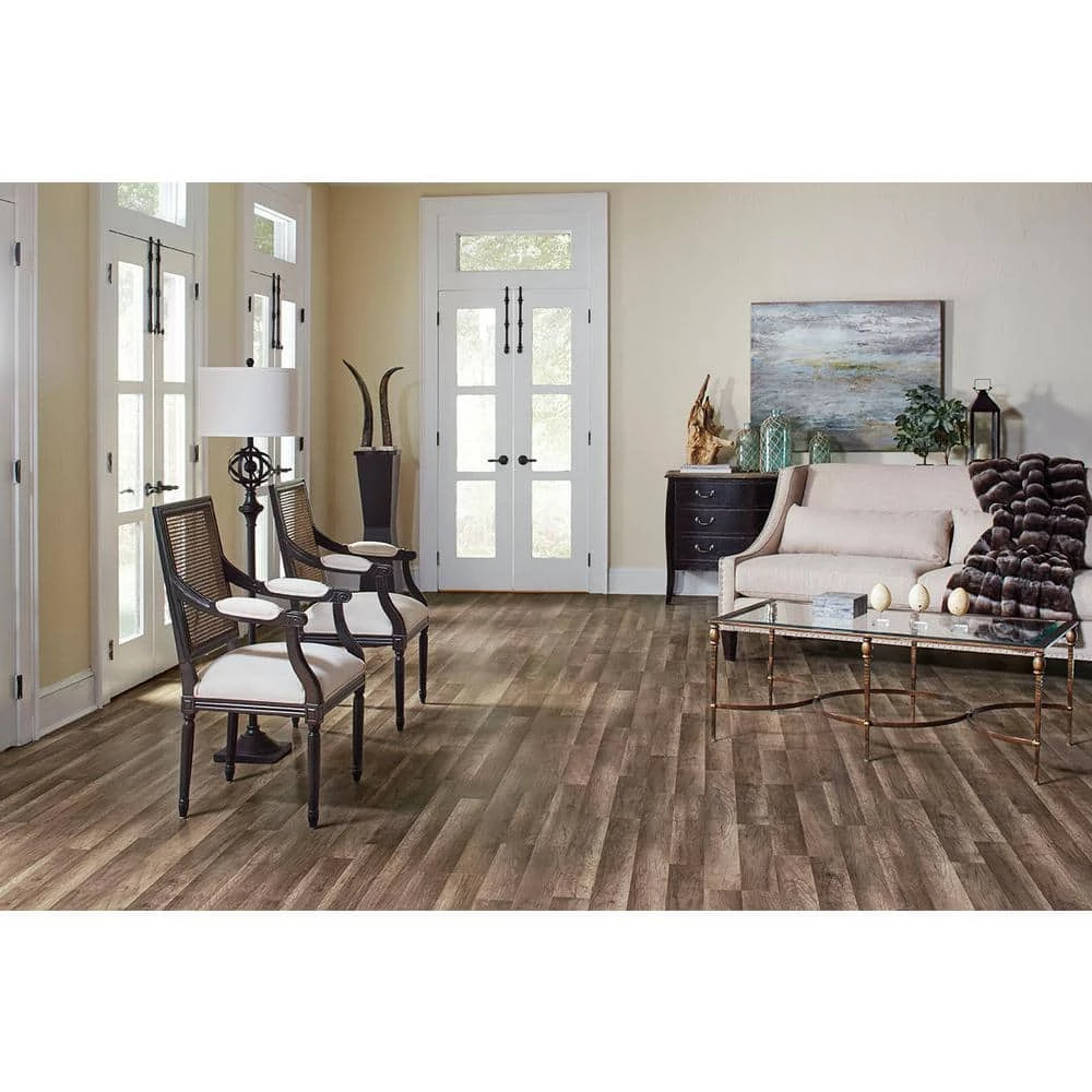 Grey Oak 7 mm T x 8.03 in. W Laminate Wood Flooring (23.91 sq.ft/Case) by TrafficMaster - Image 2