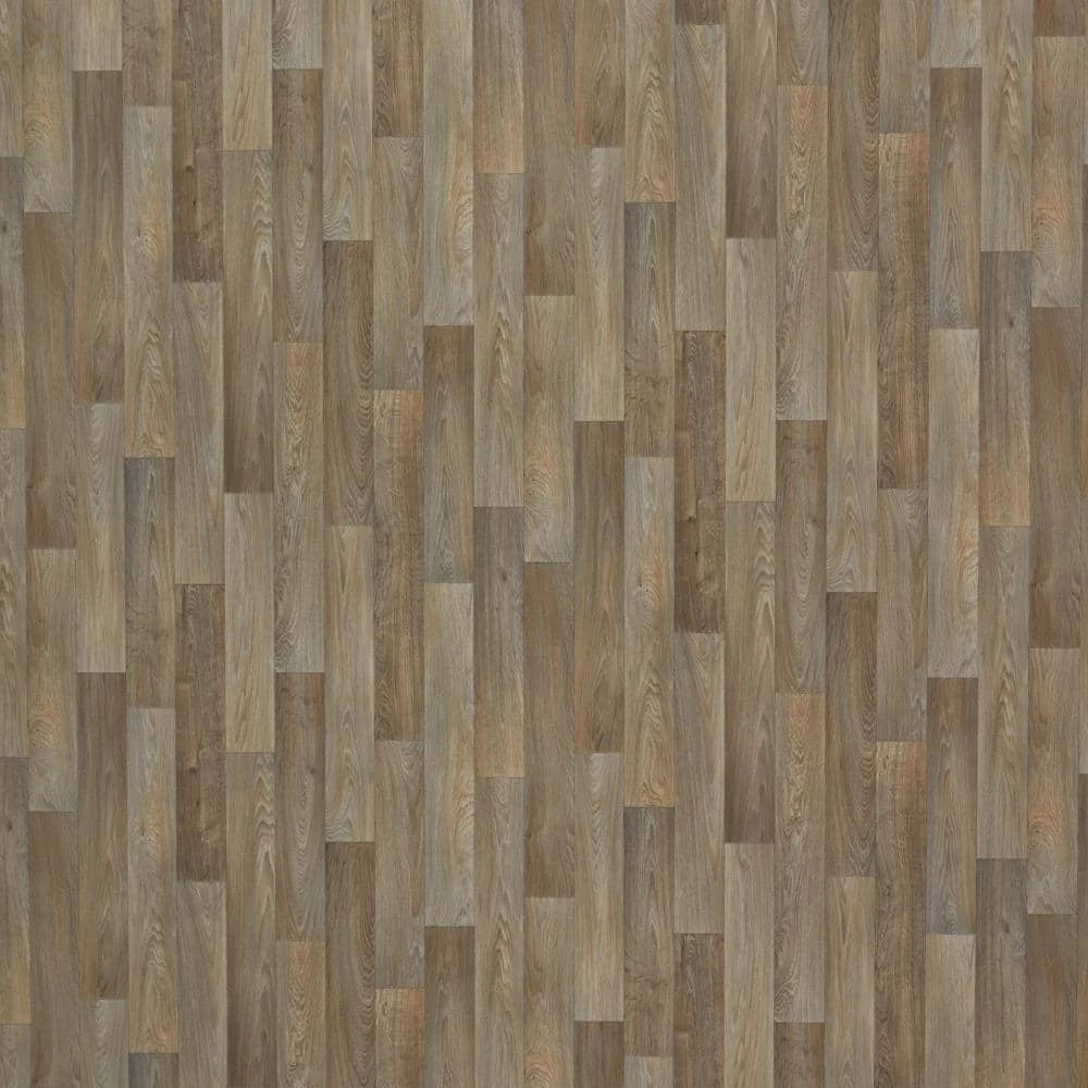Greyed Oak Wood Residential Vinyl Sheet Flooring 12 ft. Wide x Cut to Length by TrafficMaster