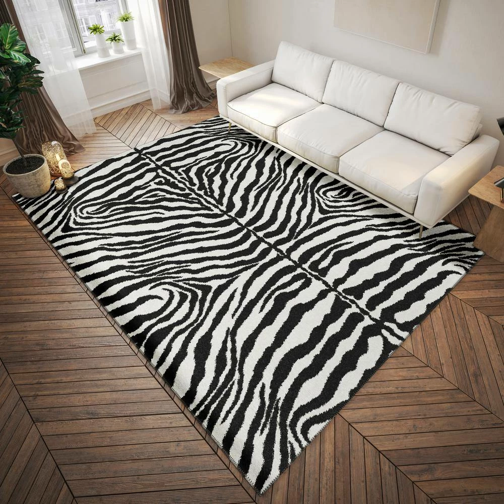 Kruger Ivory 10 ft. x 14 ft. Animal Print Area Rug by Addison Rugs - Image 8