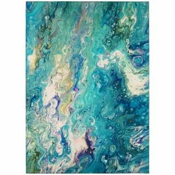 Copeland Lagoon 5 ft. x 7 ft. 6 in. Abstract Area Rug by Addison Rugs