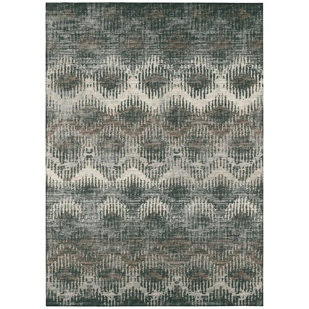 Evolve Midnight 10 ft. x 14 ft. Chevron Area Rug by Addison Rugs