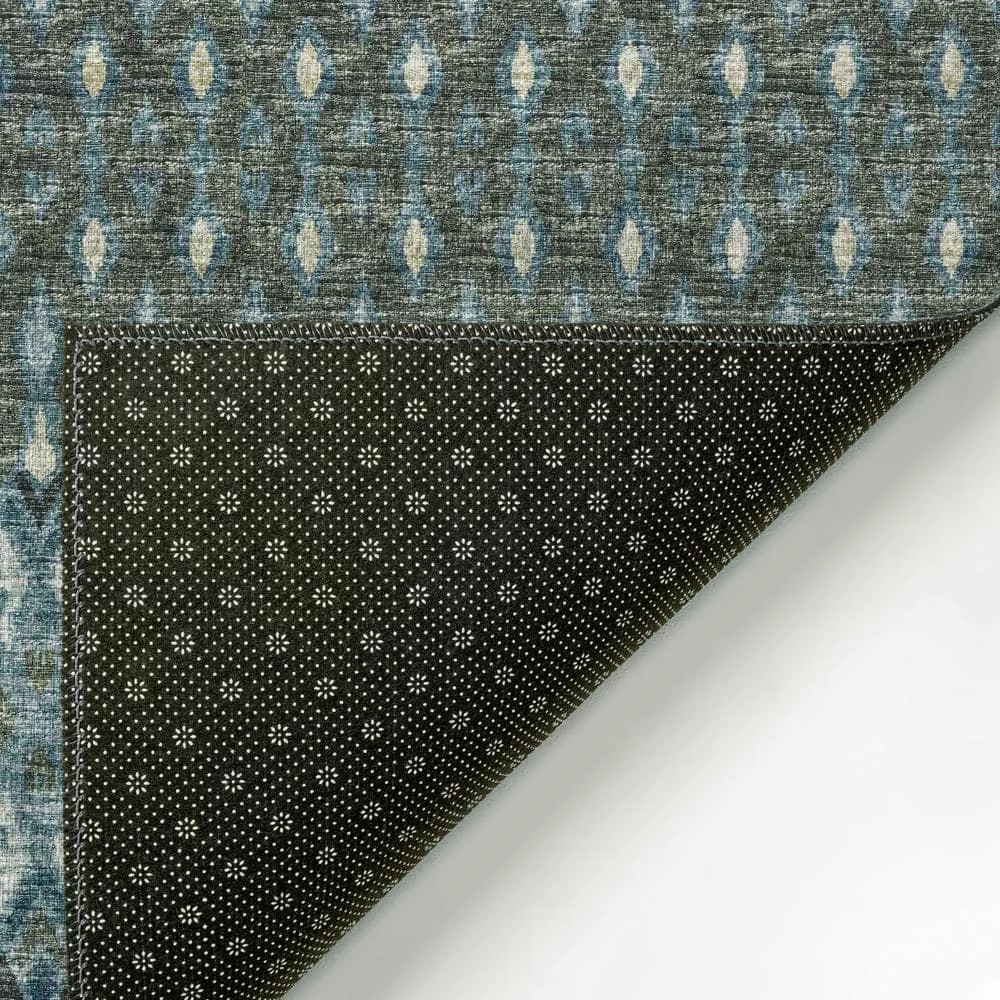 Evolve Mineral Blue 8 ft. x 10 ft. Ikat Area Rug by Addison Rugs - Image 3