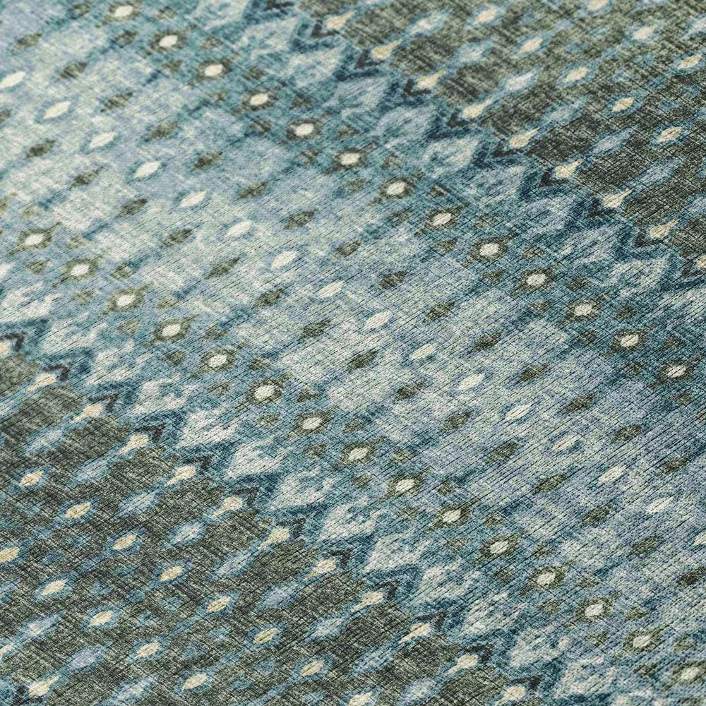 Evolve Mineral Blue 8 ft. x 10 ft. Ikat Area Rug by Addison Rugs - Image 9