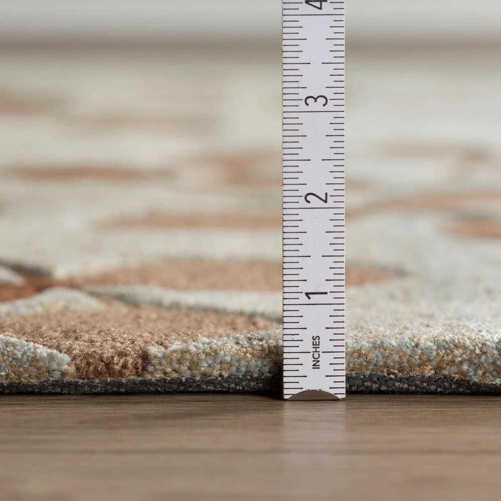 Ascot 1 Striped Floral Mocha 8 ft. x 10 ft. Area Rug by Addison Rugs - Image 4