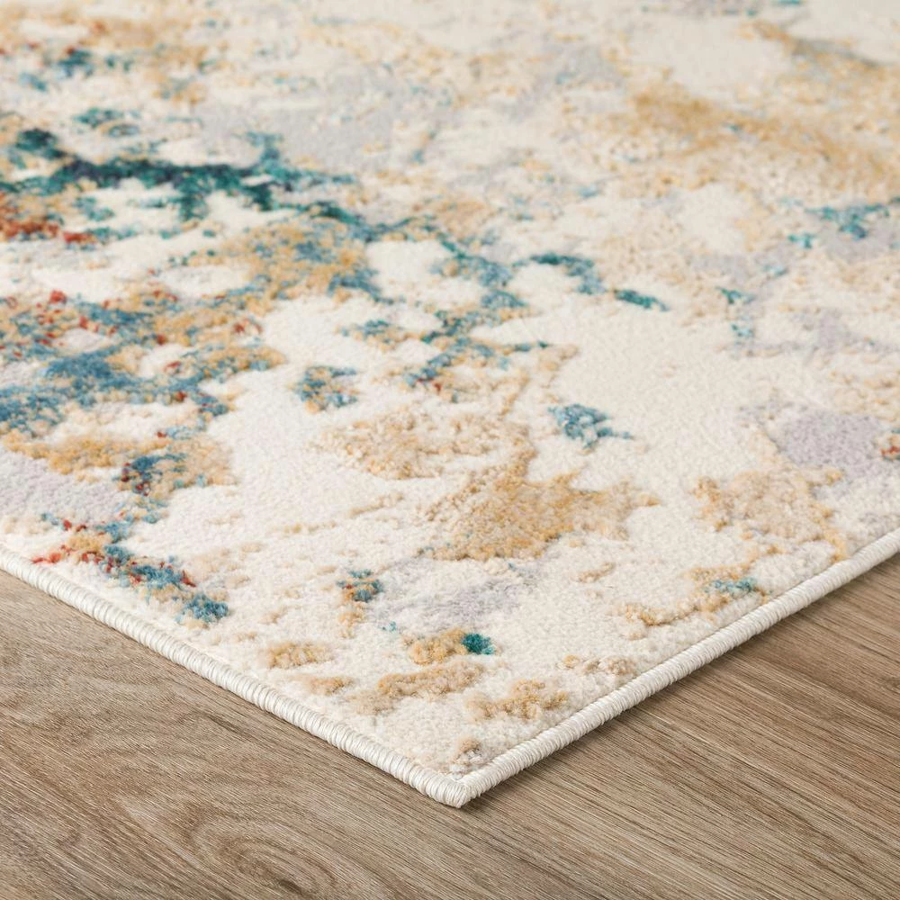 Gentry 26 Multi 9 Ft. 4 In. x 13 Ft. 2 In. Abstract Watercolor Area Rug by Addison Rugs - Image 6