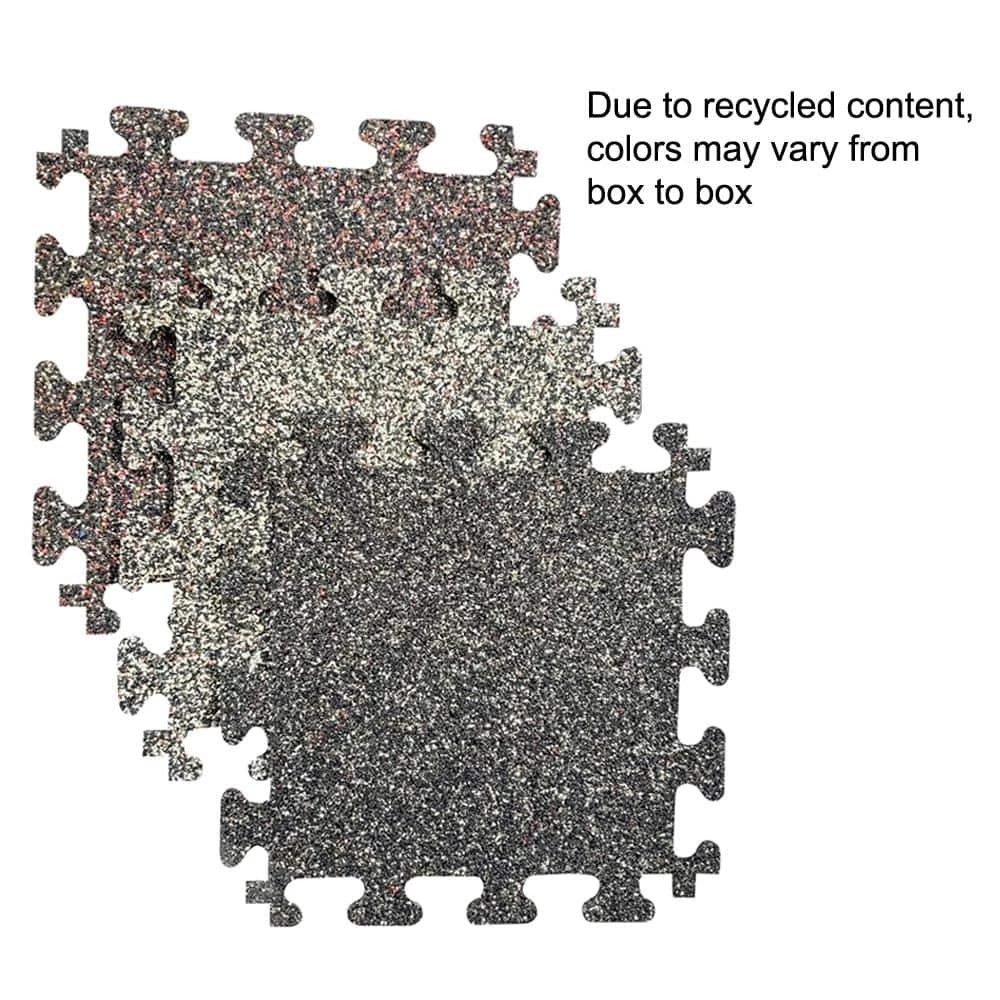 18 in. x 18 in. Rubber Gym/Exercise Flooring Tiles with Nike Grind (14.32 sq. ft.) (6-Pack) Colors will Vary by TrafficMaster - Image 3