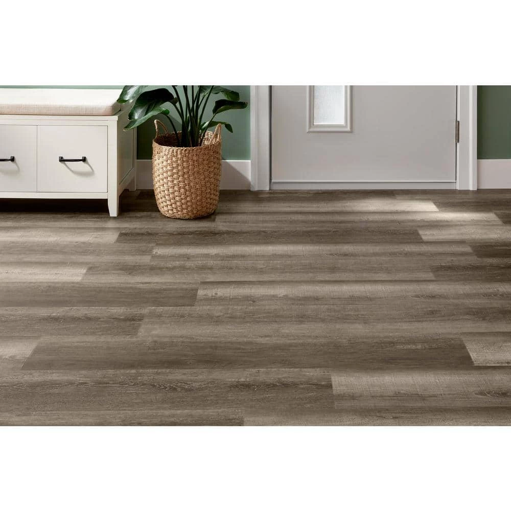 7 in. W x 48 in. L Oaxaca Valley Gray Rigid Core Click Lock Luxury Vinyl Plank Flooring (23.77 sq. ft./case) by TrafficMaster - Image 2