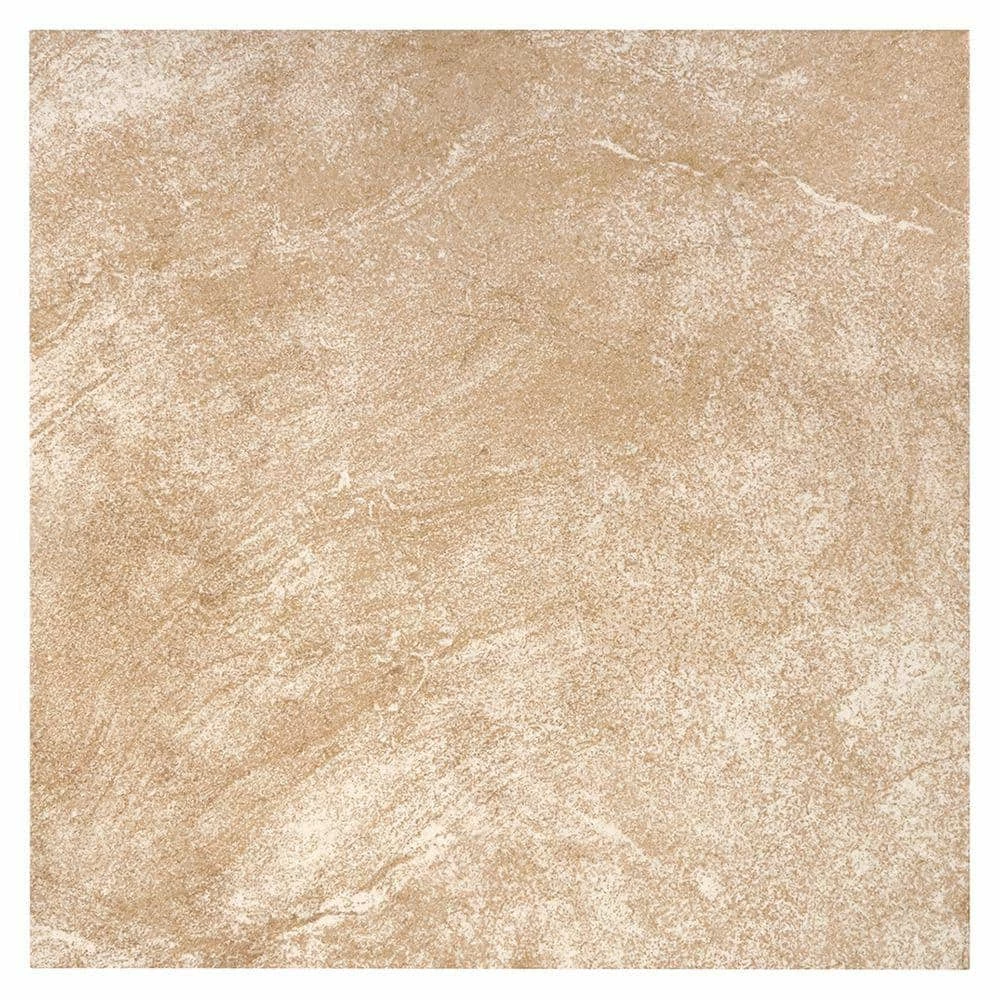 Portland Stone Beige 18 in. x 18 in. Glazed Ceramic Floor and Wall Tile (17.44 sq. ft. / case) by TrafficMaster
