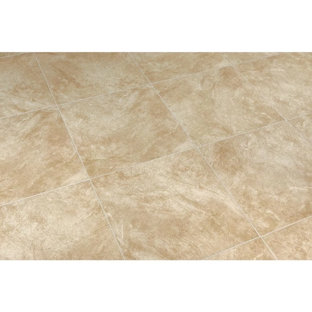 Portland Stone Beige 18 in. x 18 in. Glazed Ceramic Floor and Wall Tile (17.44 sq. ft. / case) by TrafficMaster - Image 6