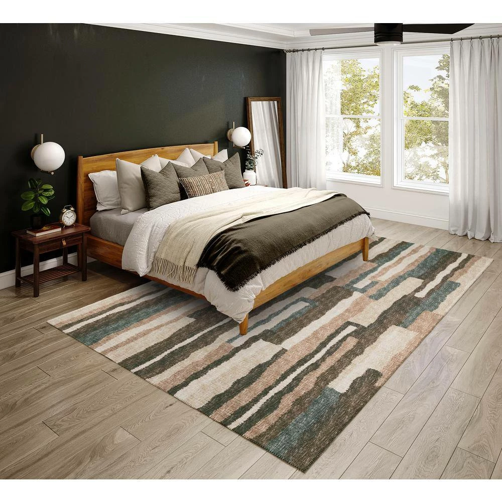 Evolve Sable 10 ft. x 14 ft. Striped Area Rug by Addison Rugs - Image 8