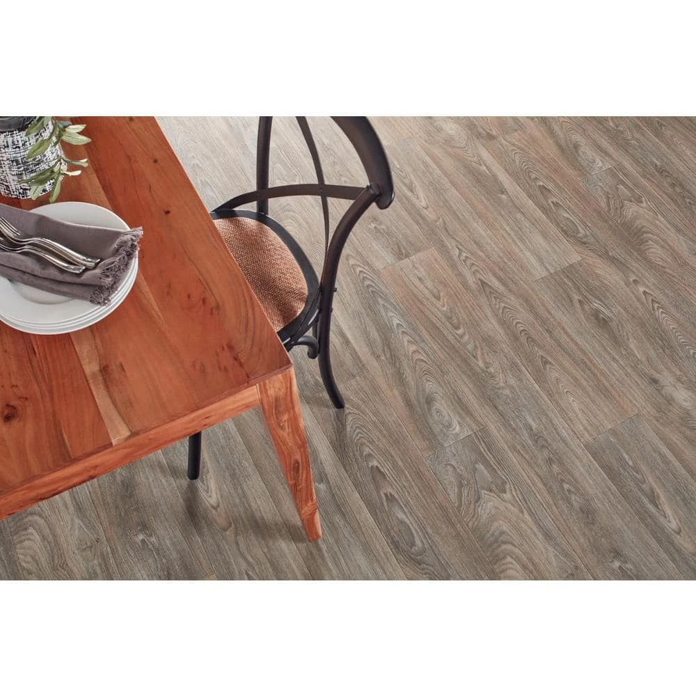 Scorched Walnut Grey Wood Residential Vinyl Sheet Flooring 12ft. Wide x Cut to Length by TrafficMaster - Image 5