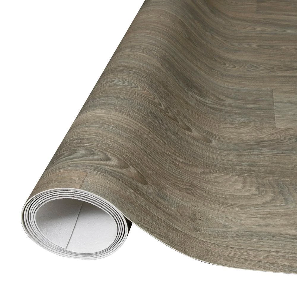 Scorched Walnut Grey Wood Residential Vinyl Sheet Flooring 12ft. Wide x Cut to Length by TrafficMaster - Image 11