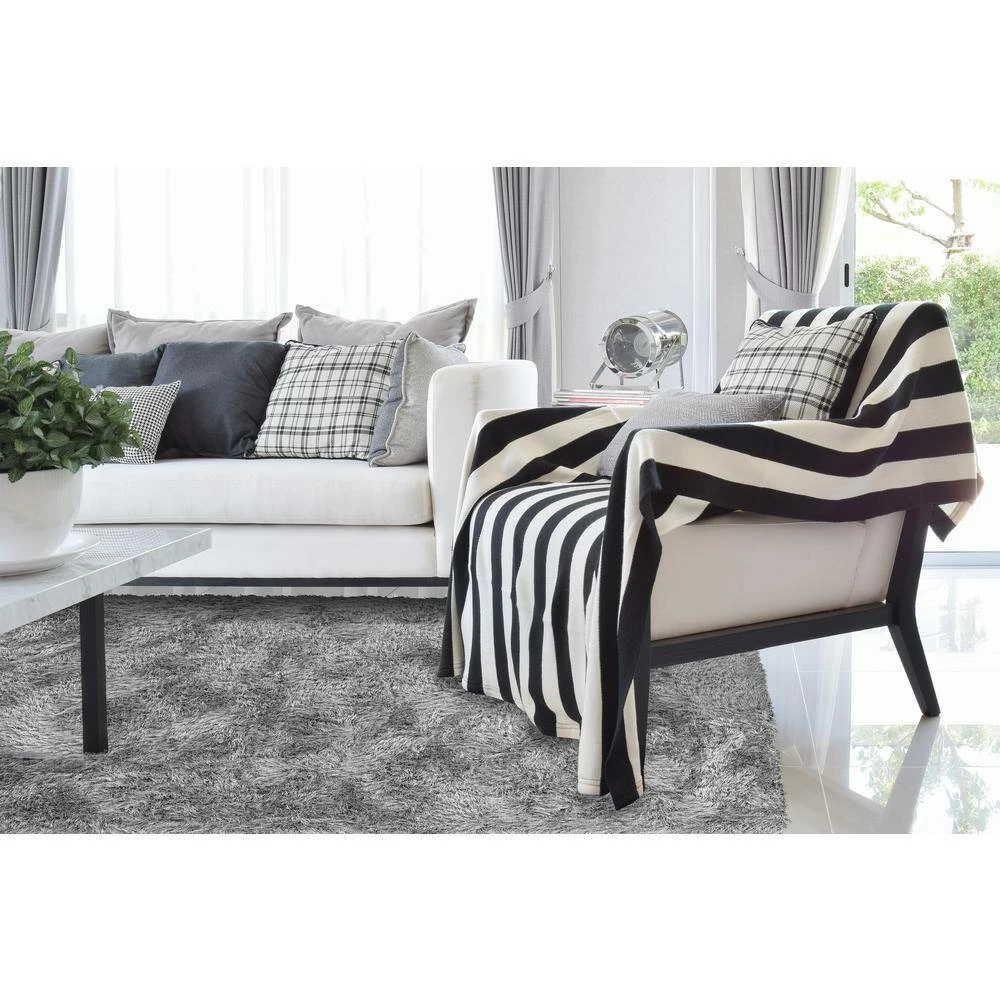 Sensation 1 Silver 9 ft. x 13 ft. Area Rug by Addison Rugs - Image 11