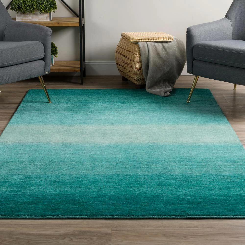 Dunes 1 Teal 5'X7'3" Ombre Wool Indoor by Addison Rugs - Image 7