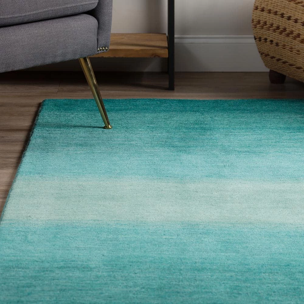 Dunes 1 Teal 5'X7'3" Ombre Wool Indoor by Addison Rugs - Image 5