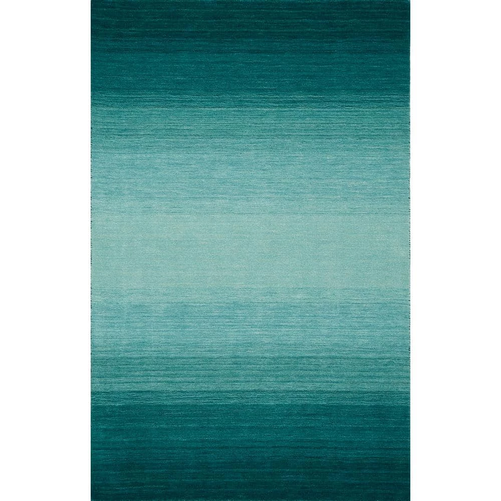 Dunes 1 Teal 5'X7'3" Ombre Wool Indoor by Addison Rugs