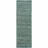 Dexter 1 Teal 2 ft. 3 in. x 7 ft. 6 in. Tonal Solid Wool and Viscose Indoor Area Rug Runner by Addison Rugs