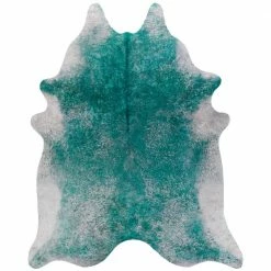 Winston 5 Teal 8 ft. 10 in. x 11 ft. Faux Hyde Area Rug by Addison Rugs